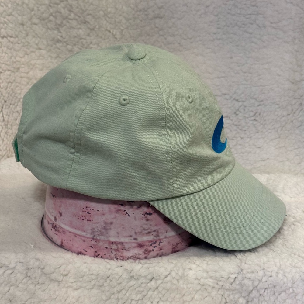 Costa Del Mar Velcro Closure Baseball Cap Embroidered Blue C Letter Logo Green - Picture 3 of 10
